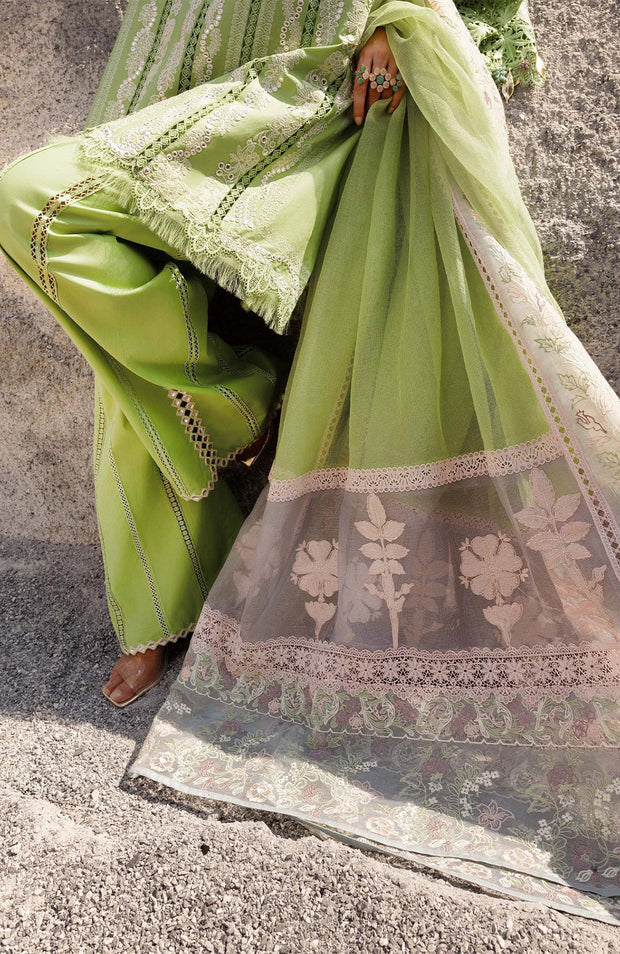 SUITS UNSTITCHED 3 PIECE - SUMMER COLLECTIONSKU#SS7 SAIRA SHAKIRA LAWN'25 EMBROIDERED