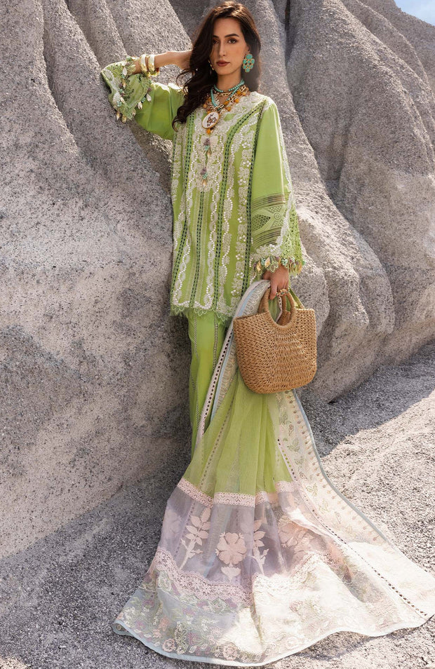 SUITS UNSTITCHED 3 PIECE - SUMMER COLLECTIONSKU#SS7 SAIRA SHAKIRA LAWN'25 EMBROIDERED