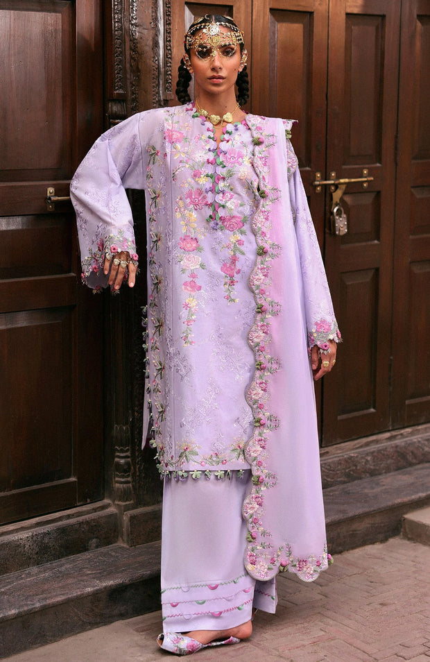 Zaha - Zaha festive Spring Summer'25 Embroidered Lawn Suits Unstitched 3 Piece - Summer Collection - aubranz.com