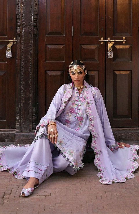 Zaha - Zaha festive Spring Summer'25 Embroidered Lawn Suits Unstitched 3 Piece - Summer Collection - aubranz.com