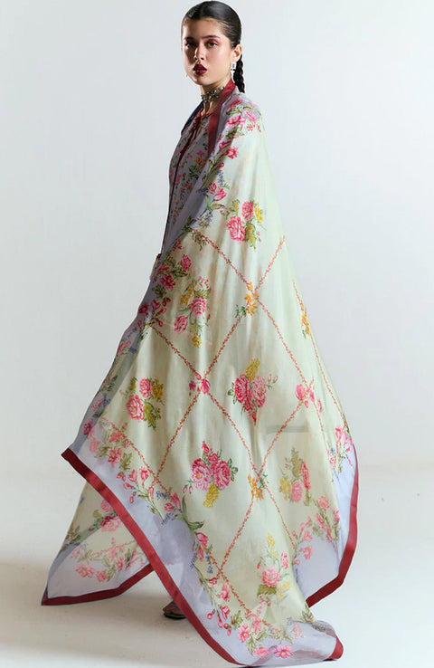 Hussainrehar - Jugnu Spring Summer'25 By Hussain Rehar Embroidered Lawn Suits Unstitched 3 Piece - Summer Collection - aubranz.com