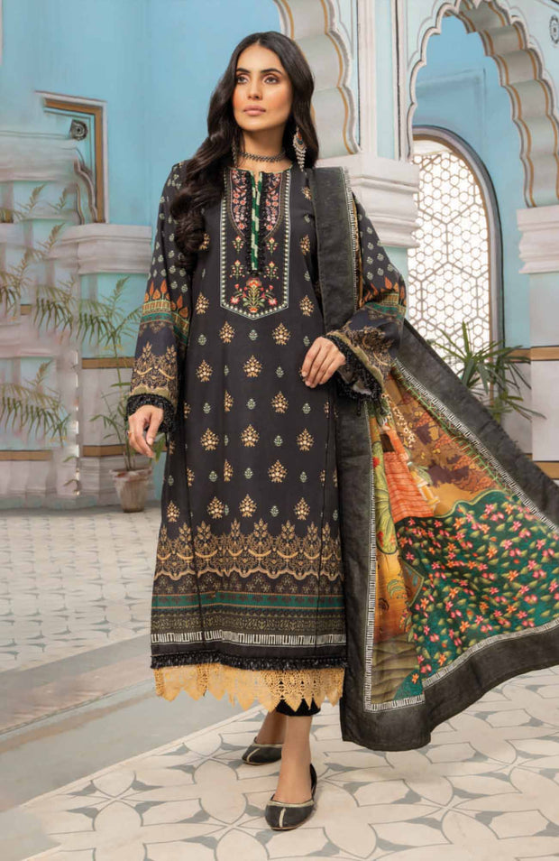 Mausummery - Mausummery Printed Khaddar'25 Unstitched 3 Piece - Winter Collection - aubranz.com