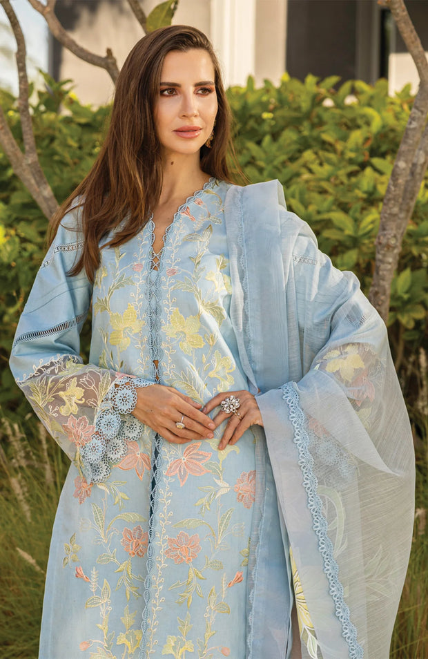 SKU#RR8 CARNATION LAWN'25 BY RANG RASIYA EMBROIDERED SUITS UNSTITCHED 3 PIECE - SUMMER COLLECTION