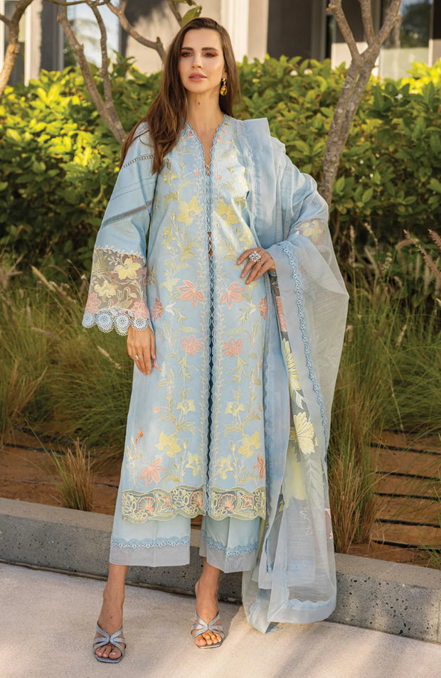 SKU#RR8 CARNATION LAWN'25 BY RANG RASIYA EMBROIDERED SUITS UNSTITCHED 3 PIECE - SUMMER COLLECTION