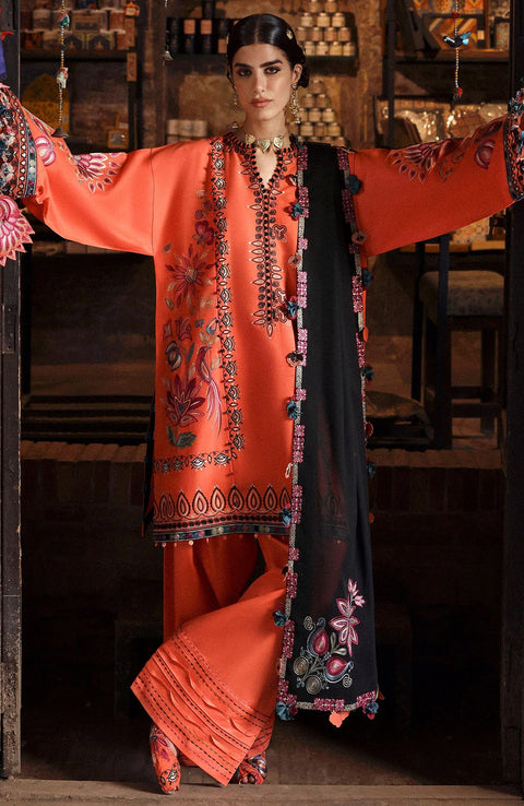 Zaha - Zaha festive Spring Summer'25 Embroidered Lawn Suits Unstitched 3 Piece - Summer Collection - aubranz.com
