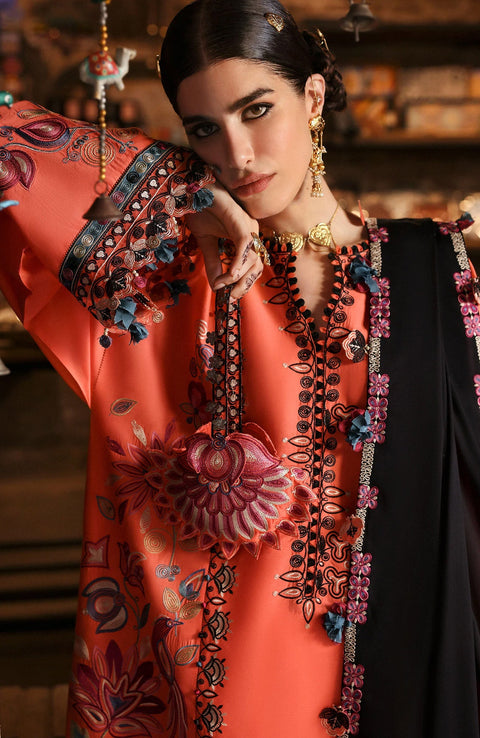 Zaha - Zaha festive Spring Summer'25 Embroidered Lawn Suits Unstitched 3 Piece - Summer Collection - aubranz.com