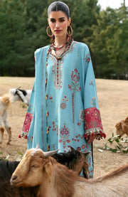 Zaha - Neelum Lawn'25 by Zaha Embroidered Suit Unstitched 3 piece - Summer Collection - aubranz.com