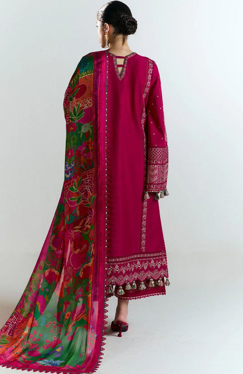 Hussainrehar - Hussain Rehar Nirmal Spring Summer'25 Embroidered Lawn Suits Unstitched 3 Piece Summer Collection - aubranz.com