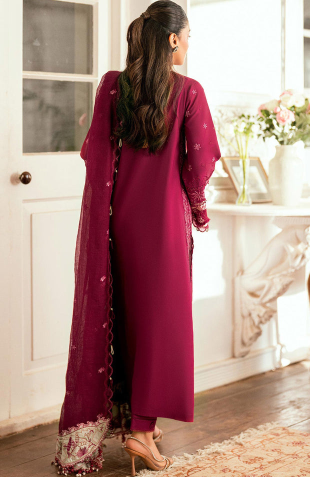 Qalamkar - Luxury Lawn Eid Edit'25 By Qalamkar Embroidered Suits Unstitched 3 Piece - Summer Collection - aubranz.com