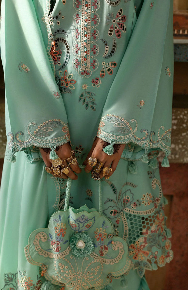 Zaha - Zaha festive Spring Summer'25 Embroidered Lawn Suits Unstitched 3 Piece - Summer Collection - aubranz.com