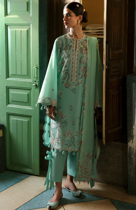 Zaha - Zaha festive Spring Summer'25 Embroidered Lawn Suits Unstitched 3 Piece - Summer Collection - aubranz.com