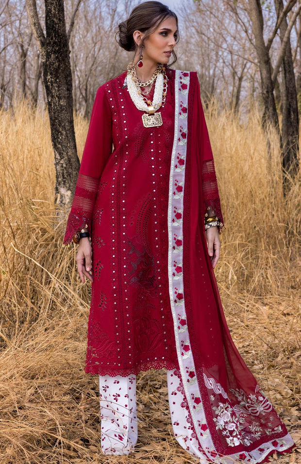 Sairashakira - Saira Shakira Lawn'25 Embroidered Suits Unstitched 3 Piece - Summer Collection - aubranz.com