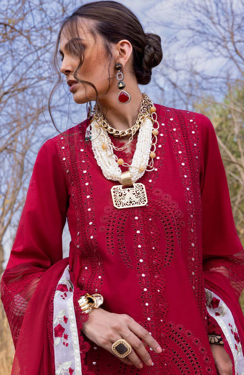 Sairashakira - Saira Shakira Lawn'25 Embroidered Suits Unstitched 3 Piece - Summer Collection - aubranz.com