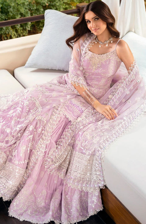 Faizasaqlain - FAIZA SAQLAIN ZINNIA LUXURY LAWN'25 EMBROIDERED SUITS UNSTITCHED 3 PIECE - SUMMER COLLECTION - aubranz.com