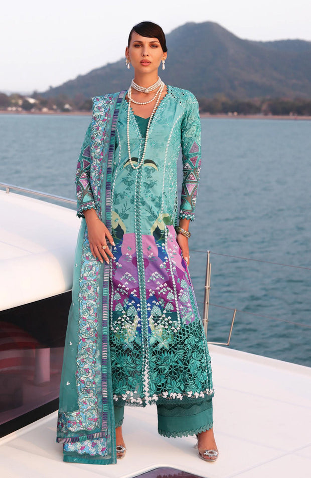 Afrozeh - Afrozeh Luxury Lawn Collection'25 Embroidered Lawn Suits Unstitched 3 Piece - Summer Collection - aubranz.com