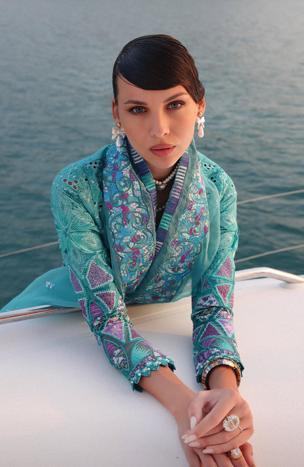 Afrozeh - Afrozeh Luxury Lawn Collection'25 Embroidered Lawn Suits Unstitched 3 Piece - Summer Collection - aubranz.com