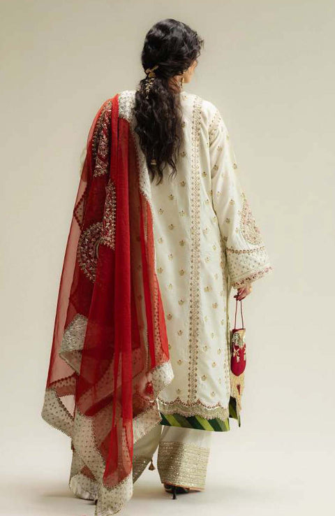 Zara_Shahjahan - Zara Shahjahan Wedding Collection'25 Embroidered Organza Suits Unstitched 3 Piece - Wedding Collection - aubranz.com