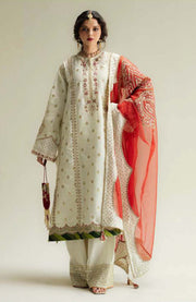 Zara_Shahjahan - Zara Shahjahan Wedding Collection'25 Embroidered Organza Suits Unstitched 3 Piece - Wedding Collection - aubranz.com