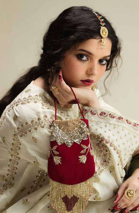 Zara_Shahjahan - Zara Shahjahan Wedding Collection'25 Embroidered Organza Suits Unstitched 3 Piece - Wedding Collection - aubranz.com