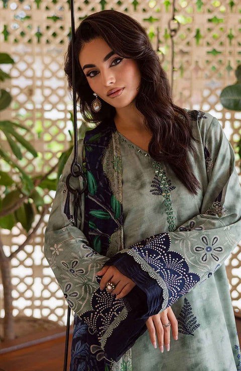 Nureh - Nureh Signature Prints Collection'25 Printed Linen Suits Unstitched 3 Piece - Winter Collection - aubranz.com