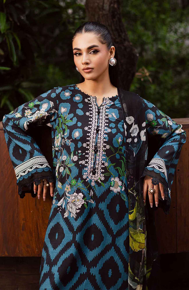 Nureh - Nureh Signature Prints Collection'25 Printed Linen Suits Unstitched 3 Piece - Winter Collection - aubranz.com