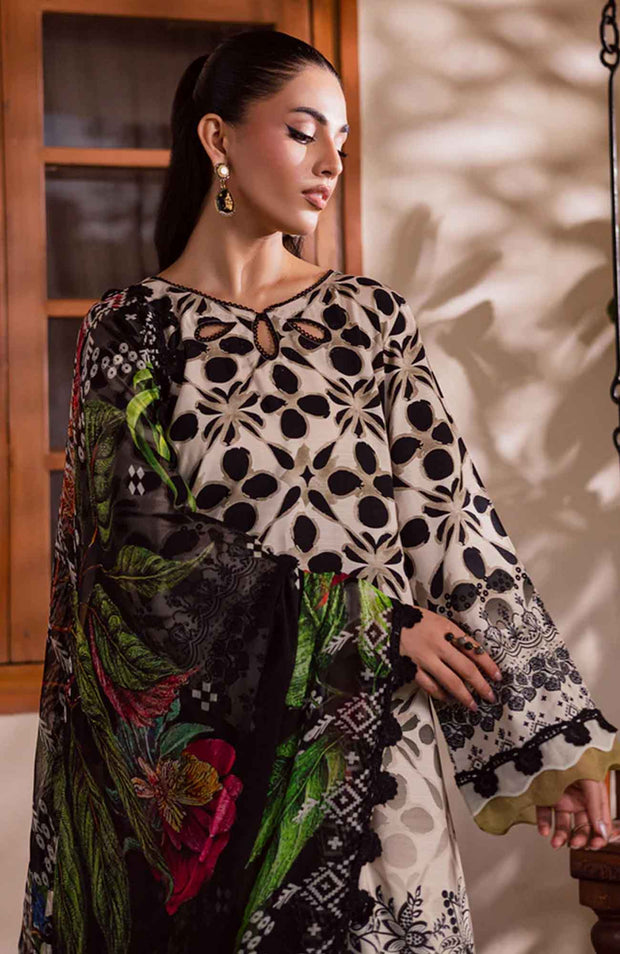 Nureh - Nureh Signature Prints Collection'25 Printed Linen Suits Unstitched 3 Piece - Winter Collection - aubranz.com