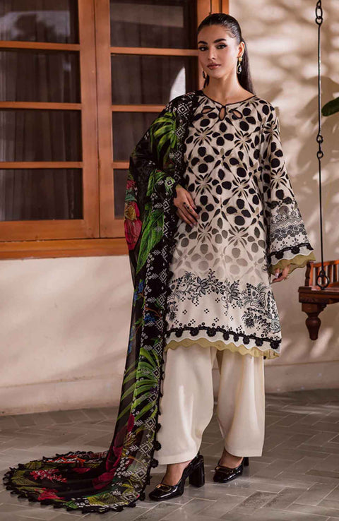 Nureh - Nureh Signature Prints Collection'25 Printed Linen Suits Unstitched 3 Piece - Winter Collection - aubranz.com