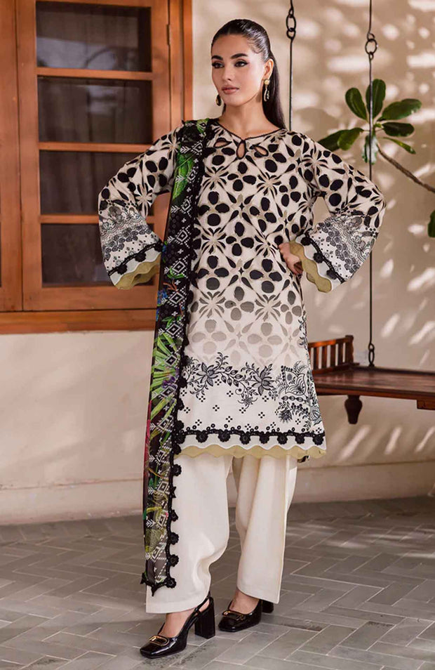 Nureh - Nureh Signature Prints Collection'25 Printed Linen Suits Unstitched 3 Piece - Winter Collection - aubranz.com