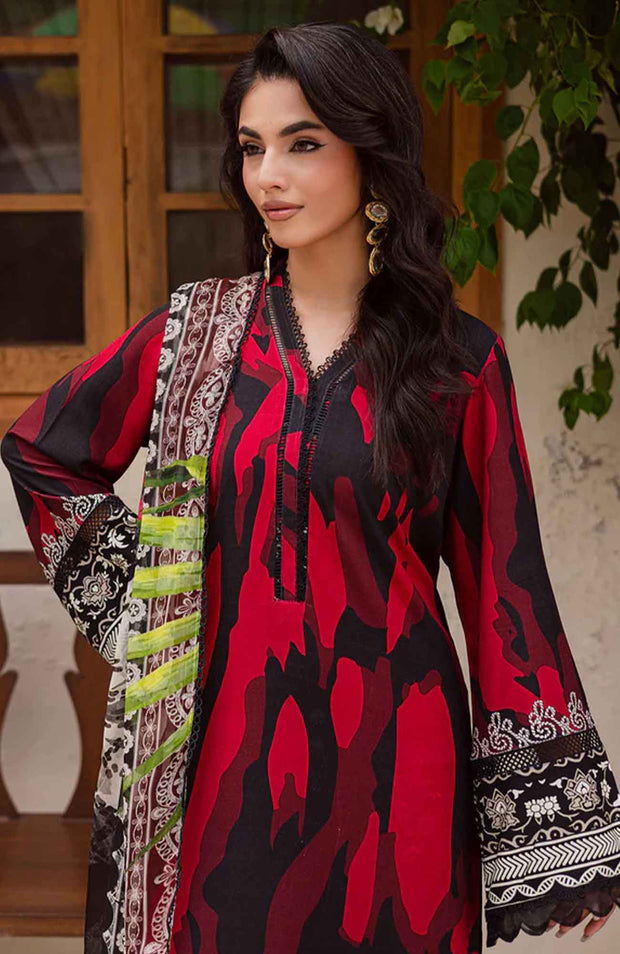 Nureh - Nureh Signature Prints Collection'25 Printed Linen Suits Unstitched 3 Piece - Winter Collection - aubranz.com