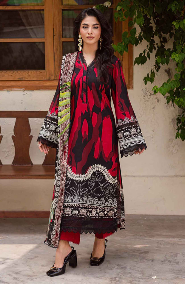 Nureh - Nureh Signature Prints Collection'25 Printed Linen Suits Unstitched 3 Piece - Winter Collection - aubranz.com