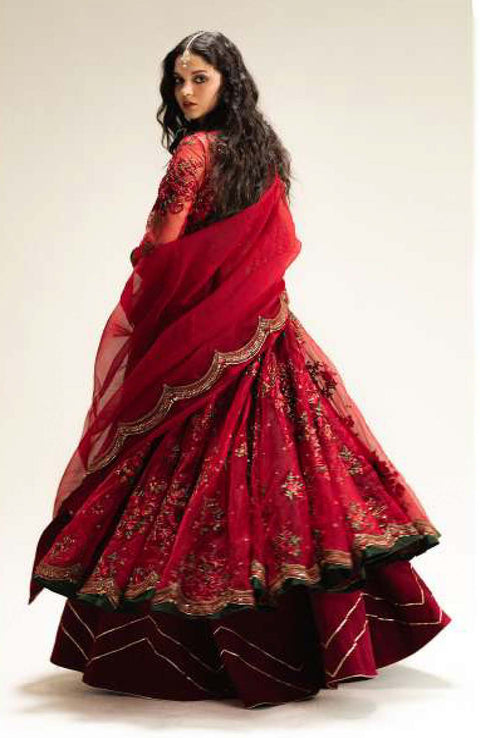 Zara_Shahjahan - Zara Shahjahan Wedding Collection'25 Embroidered Organza Suits Unstitched 3 Piece - Wedding Collection - aubranz.com