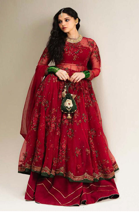 Zara_Shahjahan - Zara Shahjahan Wedding Collection'25 Embroidered Organza Suits Unstitched 3 Piece - Wedding Collection - aubranz.com