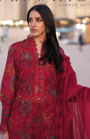 SUMMER COLLECTIONSKU#RR5 CARNATION LAWN'25 BY RANG RASIYA EMBROIDERED SUITS UNSTITCHED 3 PIECE
