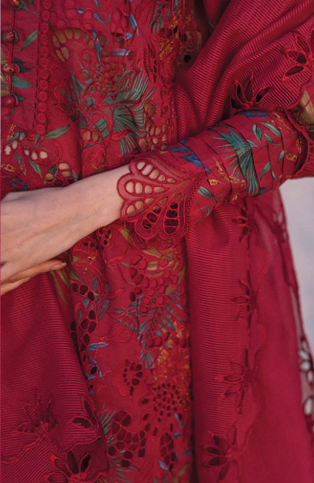 SUMMER COLLECTIONSKU#RR5 CARNATION LAWN'25 BY RANG RASIYA EMBROIDERED SUITS UNSTITCHED 3 PIECE