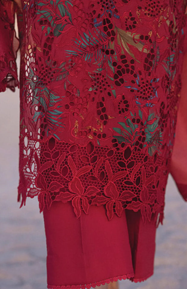SUMMER COLLECTIONSKU#RR5 CARNATION LAWN'25 BY RANG RASIYA EMBROIDERED SUITS UNSTITCHED 3 PIECE