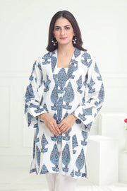 KHADDAR WHITE KURTI - LIMELIGHT SKU#KURTI4 aubranz.com