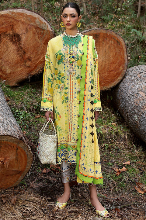 Zaha - Neelum Lawn'25 by Zaha Embroidered Suit Unstitched 3 piece - Summer Collection - aubranz.com