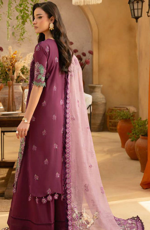 Saira_Rizwan - Saira Rizwan Luxury Lawn'25 Embroidered Suits unstitched 3 Piece - Summer Collection - aubranz.com