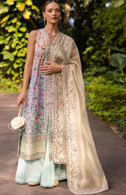 Faizasaqlain - FAIZA SAQLAIN ZINNIA LUXURY LAWN'25 EMBROIDERED SUITS UNSTITCHED 3 PIECE - SUMMER COLLECTION - aubranz.com