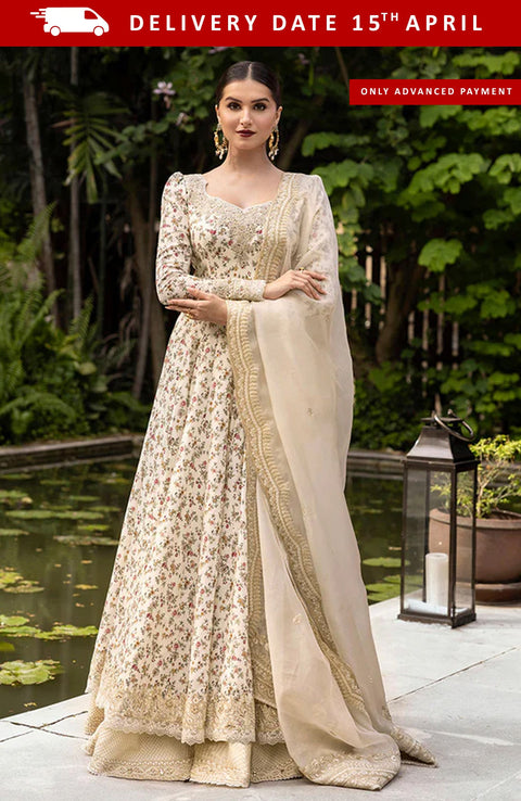 Faizasaqlain - FAIZA SAQLAIN ZINNIA LUXURY LAWN'25 EMBROIDERED SUITS UNSTITCHED 3 PIECE - SUMMER COLLECTION - aubranz.com