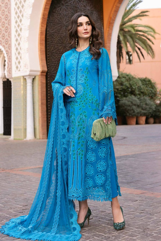 3 Piece Unstitched Embroidered Lawn Suit | D-2503-B  D-2503-B
