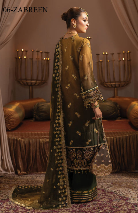 Alizehbybilal - Jhalak by Alizeh Embroidered Chiffon Suit Unstitched 3 Piece - Formal Collection - aubranz.com