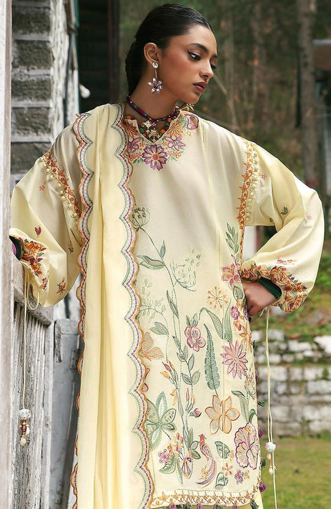 Zaha - Neelum Lawn'25 by Zaha Embroidered Suit Unstitched 3 piece - Summer Collection - aubranz.com