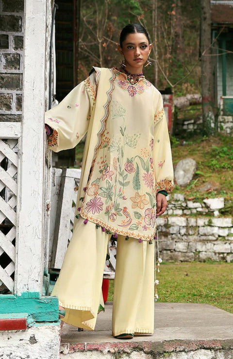 Zaha - Neelum Lawn'25 by Zaha Embroidered Suit Unstitched 3 piece - Summer Collection - aubranz.com