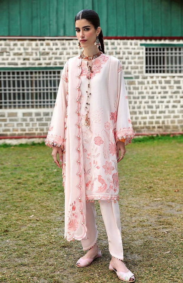 Zaha - Neelum Lawn'25 by Zaha Embroidered Suit Unstitched 3 piece - Summer Collection - aubranz.com