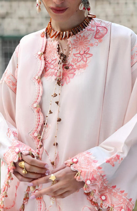 Zaha - Neelum Lawn'25 by Zaha Embroidered Suit Unstitched 3 piece - Summer Collection - aubranz.com