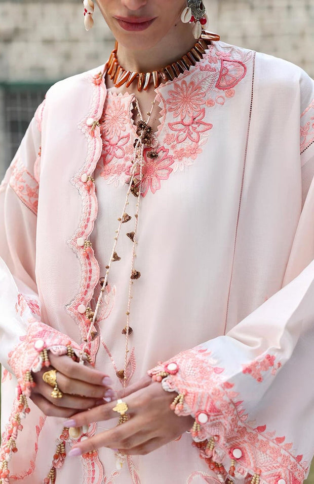 Zaha - Neelum Lawn'25 by Zaha Embroidered Suit Unstitched 3 piece - Summer Collection - aubranz.com