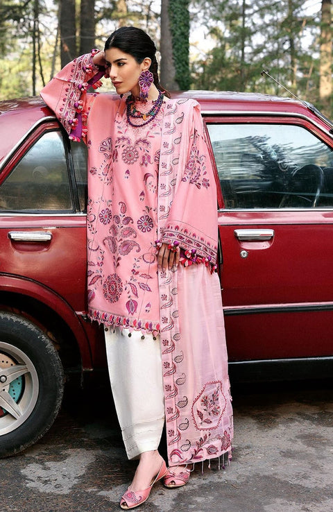 Zaha - Neelum Lawn'25 by Zaha Embroidered Suit Unstitched 3 piece - Summer Collection - aubranz.com