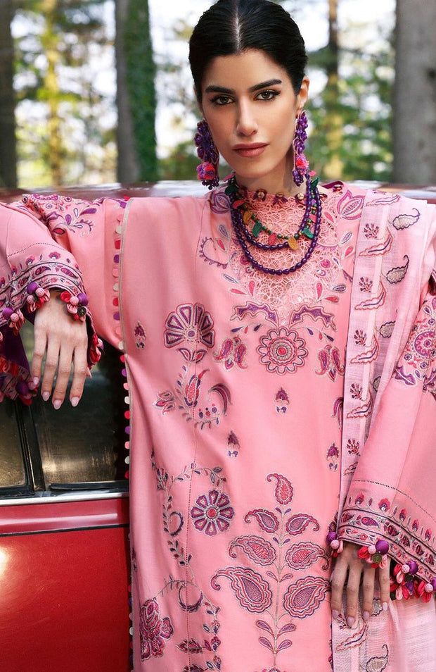 Zaha - Neelum Lawn'25 by Zaha Embroidered Suit Unstitched 3 piece - Summer Collection - aubranz.com