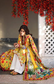 Zaha - Neelum Lawn'25 by Zaha Embroidered Suit Unstitched 3 piece - Summer Collection - aubranz.com